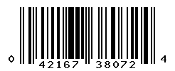 UPC barcode number 042167380724