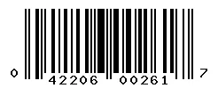 UPC barcode 042206002617