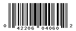 UPC barcode number 042206040602