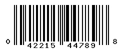 UPC barcode 042215447898