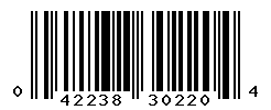 UPC barcode number 042238302204