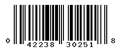 UPC barcode number 042238302518