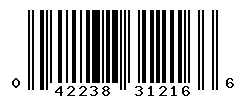 UPC barcode number 042238312166