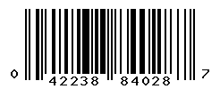 UPC barcode number 042238840287