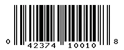 UPC barcode 042374100108