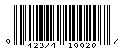 UPC barcode number 042374100207