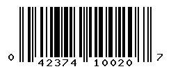 UPC barcode 042374100207