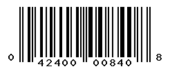 UPC barcode number 042400008408