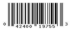 UPC barcode number 042400197553