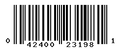 UPC barcode number 042400231981