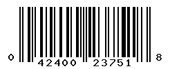 UPC barcode number 042400237518