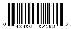 UPC barcode number 042406071833