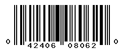 UPC barcode number 042406080620