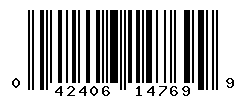 UPC barcode number 042406147699