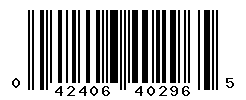 UPC barcode number 042406402965