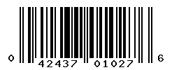 UPC barcode number 042437010276
