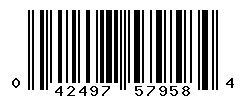 UPC barcode number 042497579584