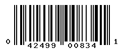 UPC barcode number 042499008341