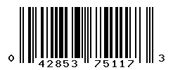 UPC barcode 042853751173