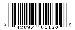 UPC barcode number 042897651309