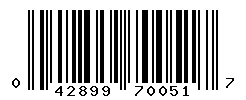 UPC barcode number 042899700517