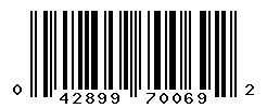 UPC barcode number 042899700692