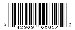 UPC barcode 042909006172