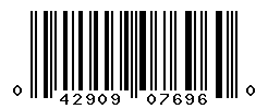 UPC barcode number 042909076960