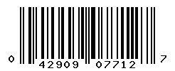UPC barcode number 042909077127