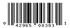 UPC barcode number 042965003931