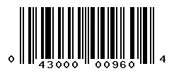 UPC barcode 043000009604