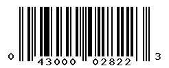 UPC barcode number 043000028223