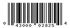 UPC barcode number 043000028254