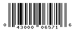 UPC barcode number 043000065716