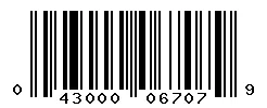 UPC 043000067079 barcode image