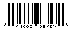 UPC barcode number 043000067956