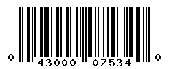 UPC barcode number 043000075340