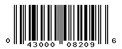 UPC 043000082096 barcode image