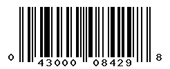 UPC barcode number 043000084298