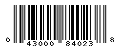 UPC barcode number 043000840238