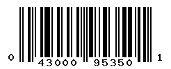 UPC barcode number 043000953501