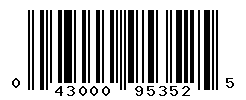 UPC barcode number 043000953525