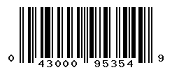 UPC barcode number 043000953549