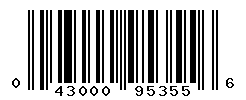 UPC barcode number 043000953556