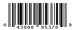 UPC barcode number 043000953709