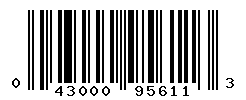 UPC barcode number 043000956113