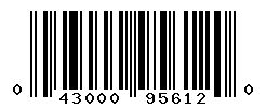 UPC barcode number 043000956120