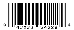 UPC barcode number 043033542284