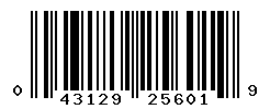 UPC barcode number 043129256019
