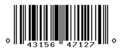 UPC barcode number 043156471270